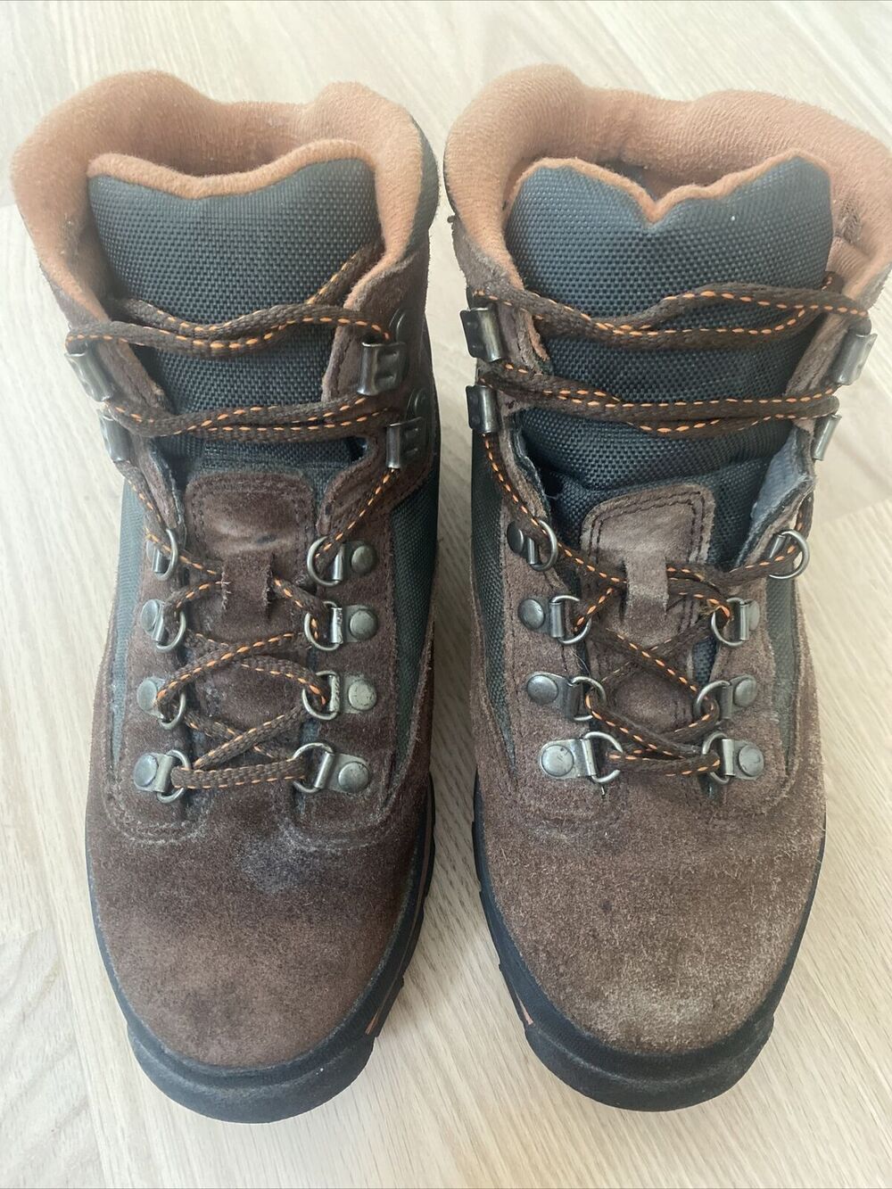 Timberland 95354 Euro Hiker Green/Brown Lace Up Suede Boots Women’s 7.5M